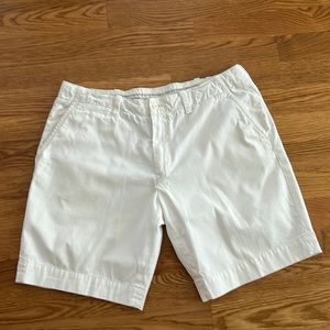 Ralph Lauren Polo Shorts Mens Size 40 White Classic Fit Chino Pockets Casual
